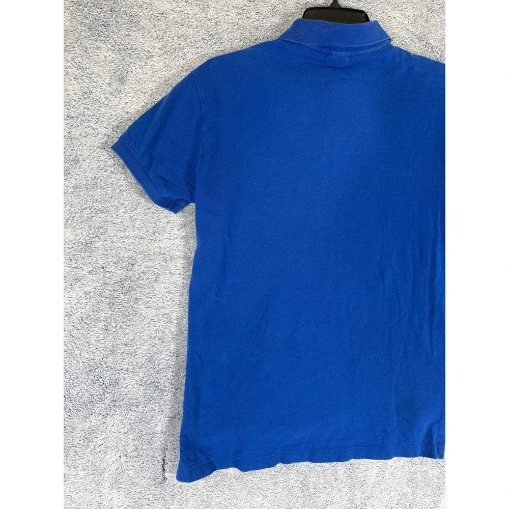 Polo Ralph Lauren Mens Custom Fit Short Sleeve Pique Polo Shirt Blue Small
